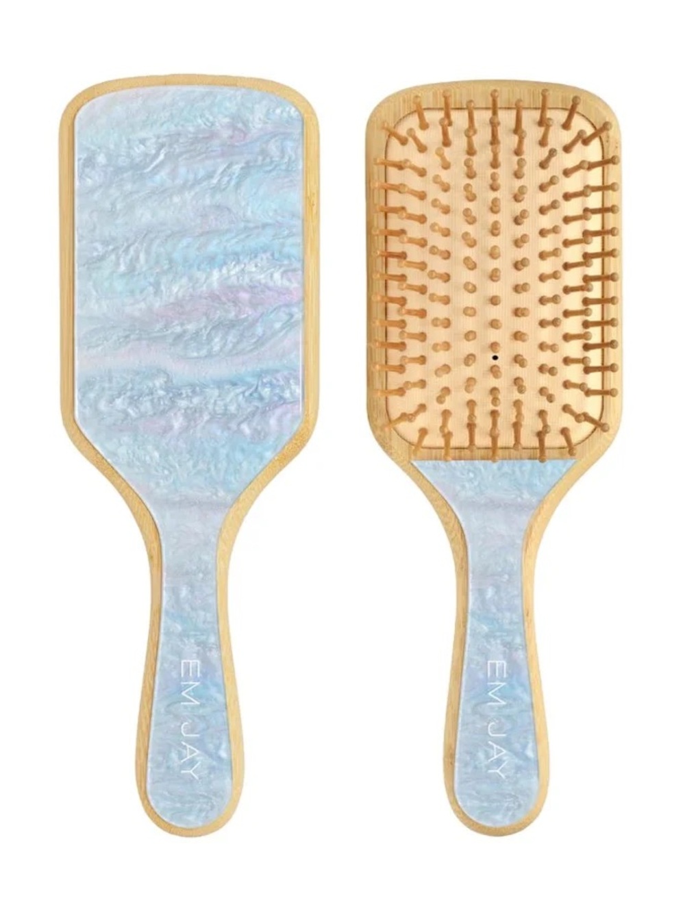 EMI JAY BLUE SUGAR BAMBOO PADDLE HAIR BRUSH